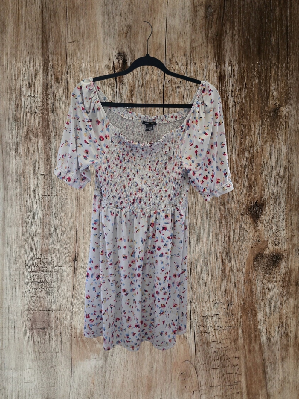 Robert Louis Smocked Bodice Mini/Midi Dress- Size Medium